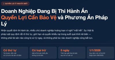 Doanh Nghiệp Đang Bị Thi H&agrave;nh &Aacute;n Quyền Lợi Cần Bảo Vệ v&agrave; Phương &Aacute;n Ph&aacute;p L&yacute;